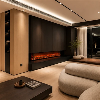 Lle Tân Trydan Gwyn Modern